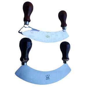 10" $ 9.5 Mezzaluna Mincing Knife Kitchen Chopping Italy Cutting Pizza Orbruma